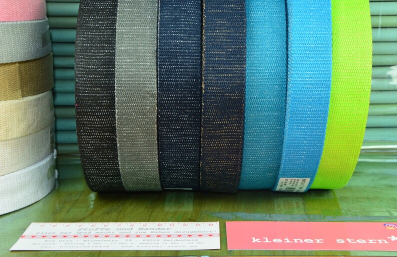 2 m x 25 mm webbing strap ribbon GREEN 100 % COTTON seat-belt image 6