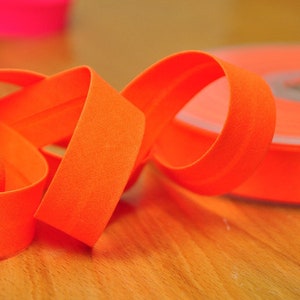 2 m x 20 mm bias binding NEON ORANGE image 3