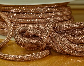 2 m LUREX GLITTER cordon bronze ROPE cord