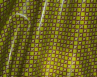 0,25 x 1,3 m beschichtete BAUMWOLLE KATRIN grün/braun laminated