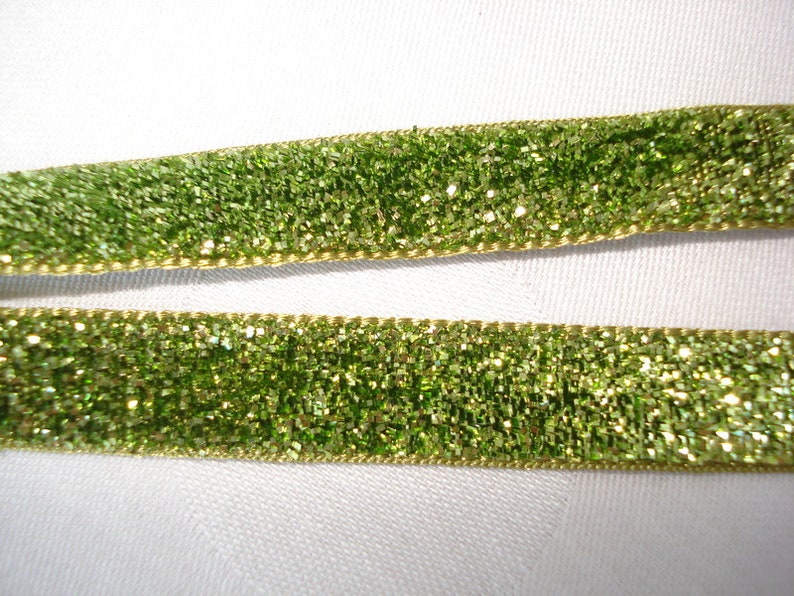 2 m Lurex in green /glitter image 2