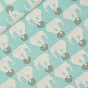 0,5 m CIRCUS ELEPHANT BERTI cotton grey/blue image 2