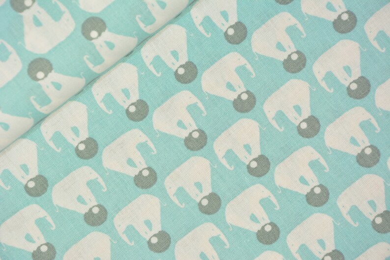 0,5 m CIRCUS ELEPHANT BERTI cotton grey/blue image 2