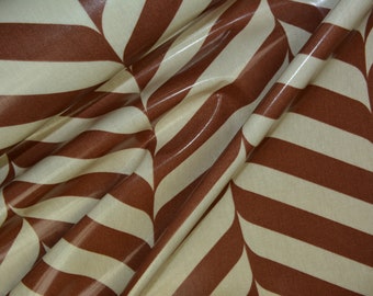 0.25 m x 0.7 m nappe sur cotton HENRI Oilcloth cognac AU MAISON chevron