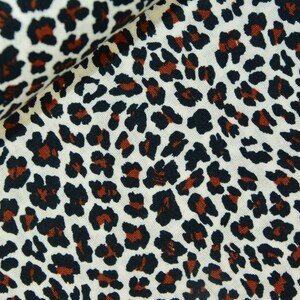 0,5 x 1,5 m PANTER tigerlilli 100 % COTTON brown/black image 3