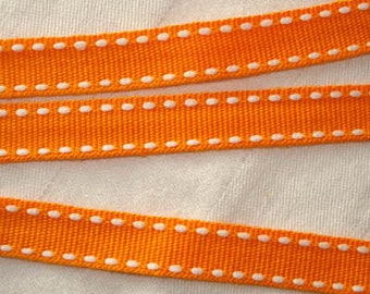 2 m ribbon in orange with white stripes