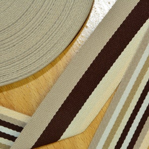 2 m CEINTURE EN COTTON rayures 40 mm marron/beige col. 40 image 4