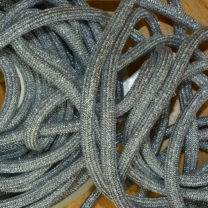 2 m LUREX GLITTER cordon silver ROPE cord image 2