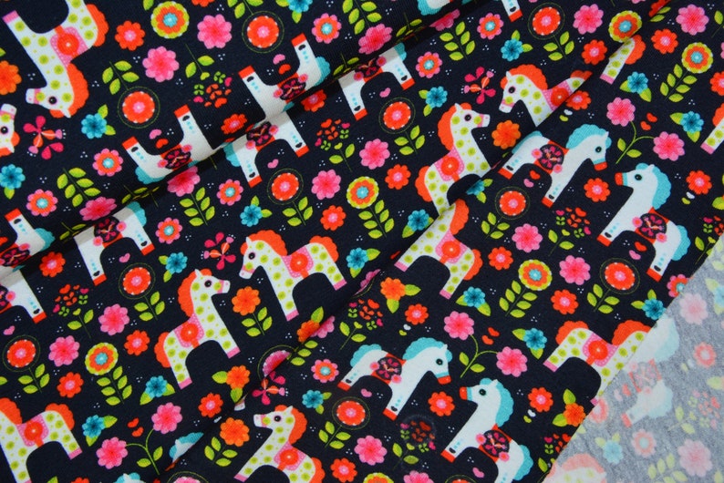 0,5 m DALAHORSE knit Jersey blackmulti