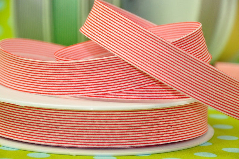 3 m bias binding with STRIPES in red