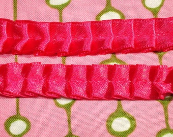 1 m supersüßes Faltenband in pink