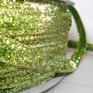 2 m Lurex in green /glitter image 1