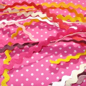 16 m rick-rack rickrack in mulitcolor pink/yellow 1171 image 4