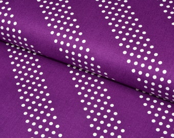 0,5 m "BASIC" Cotton + Steel DOTTIE violette/white