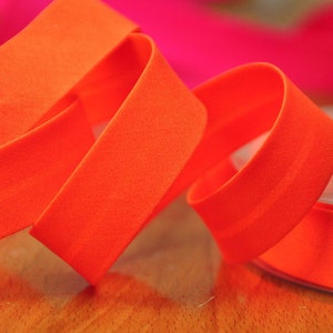 2 m x 20 mm bias binding NEON - ORANGE