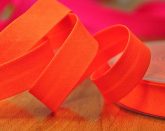 2 m x 20 mm bias binding NEON - ORANGE