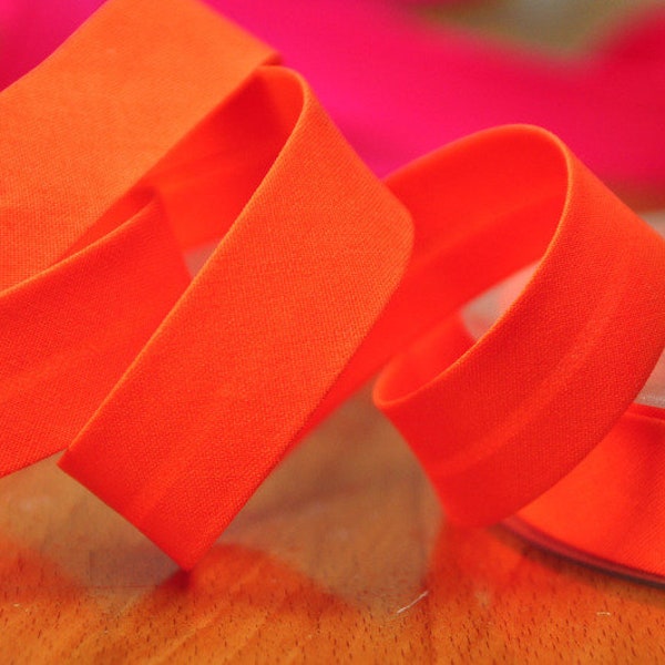 2 m x 20 mm Schrägband NEON-ORANGE