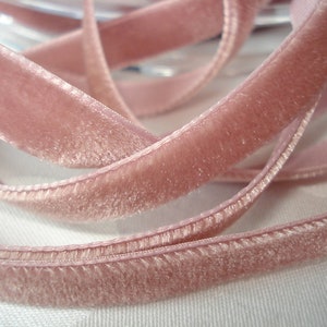 2 m rubans de velours /velvet en rose vieux image 3