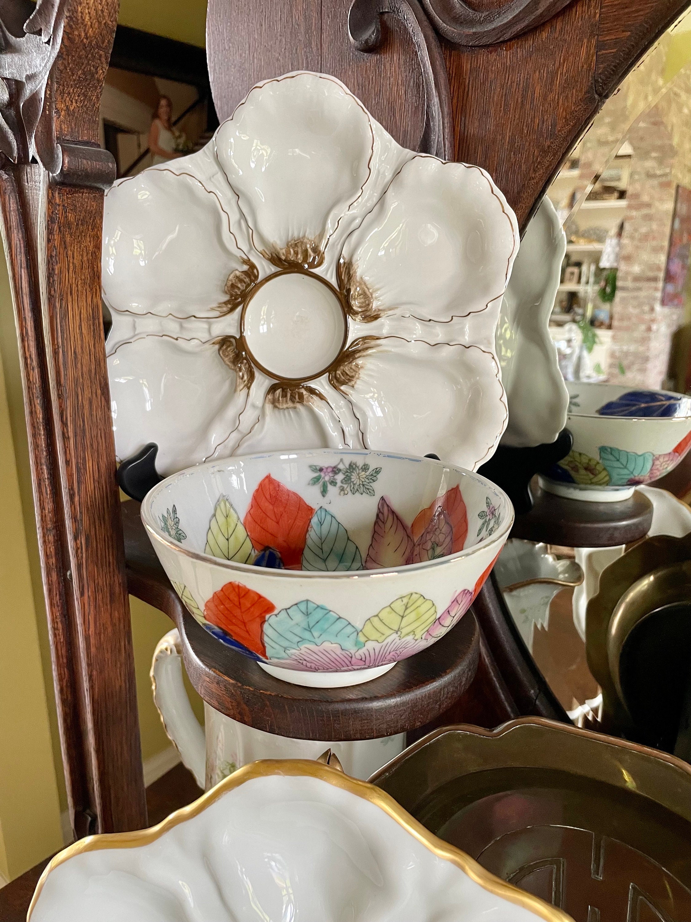 Vintage Tobacco Leaf Bowl 6
