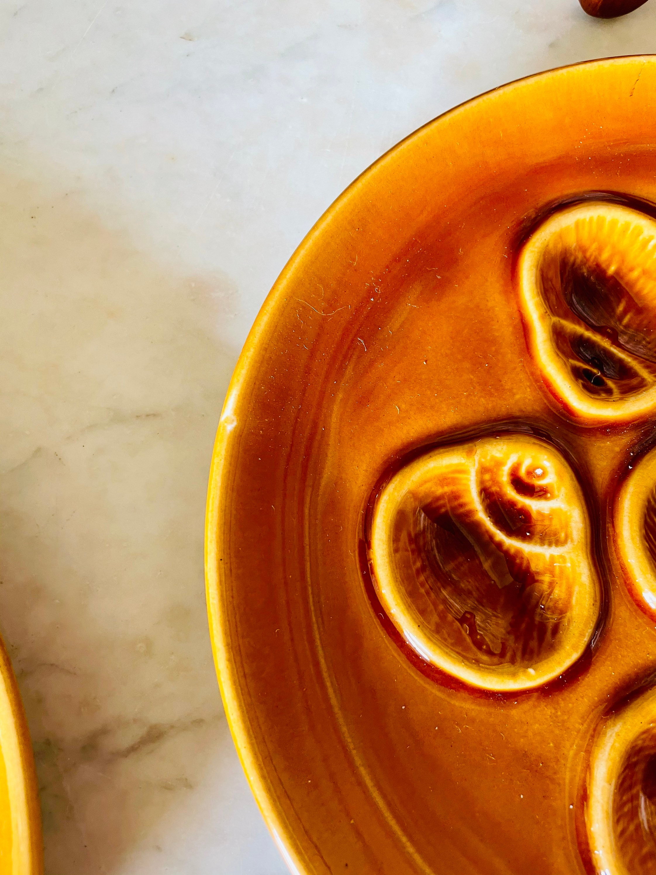 Majolica Style MCM Oyster Escargot or Cockle Plates Etsy