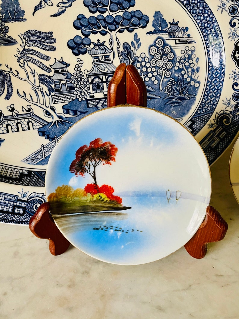 Hand Painted Plates Made in Japan 5 7/8 Beautiful Etsy