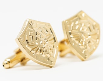 Legend of Zelda Hylian Shield Cufflinks - 18ct gold plated