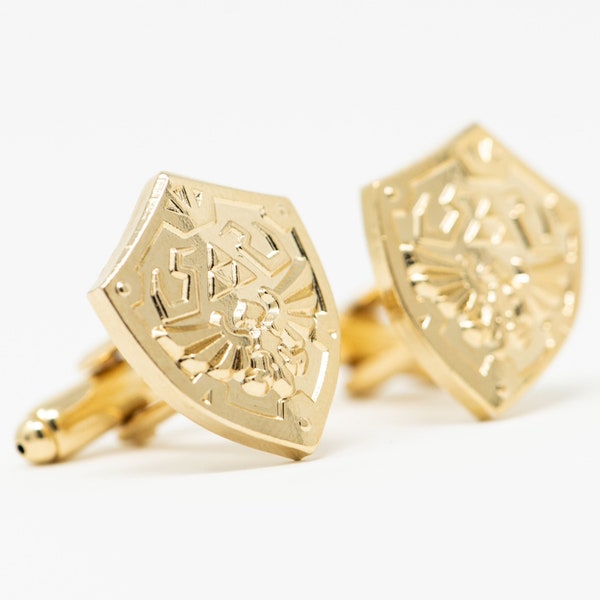 Legend of Zelda Hylian Shield Cufflinks - 18ct gold plated