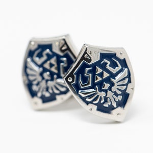Legend of Zelda Hylian Shield Manschettenknöpfe - Stahl Emaille Accessoire
