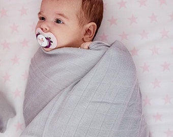 Muslin bamboo baby blanket / Bamboo Swaddle Classic 75x75