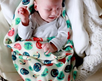 Muslin bamboo baby blanket / Bamboo Swaddle Anchors