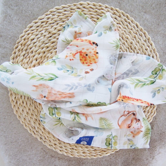 Musselin Mullwindel aus Bambus Safari / Babydecke aus Bambus / Mulltuch aud  Musselin / Schmusedecke aud Bambus - Etsy sterreich