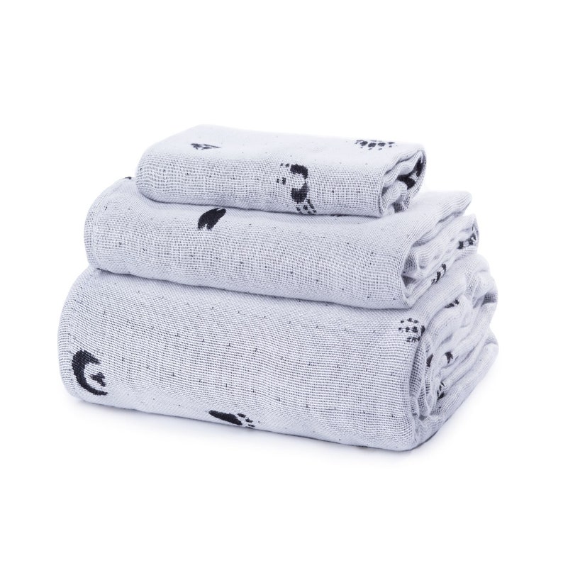 Muslin Bamboo Baby Blanket / Bamboo Swaddle MINI ZOO Etsy