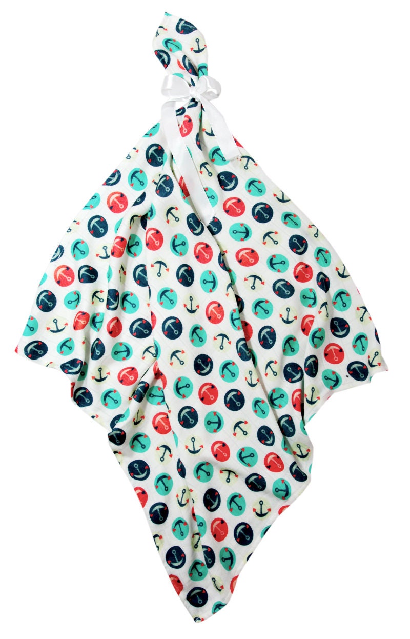 Muslin Bamboo Baby Blanket / Bamboo Swaddle Anchors Etsy