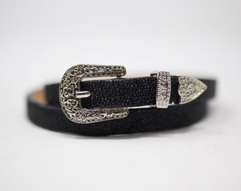 Stingray Hat Band, Exotic Leather Hat Band, Toquilla, (1/4'') Western Hat Band