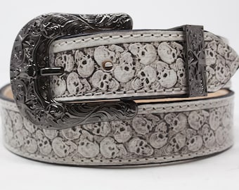 RESERVED Genuine Vintage UGO CACCIATORI Sterling Skull Pirate Belt