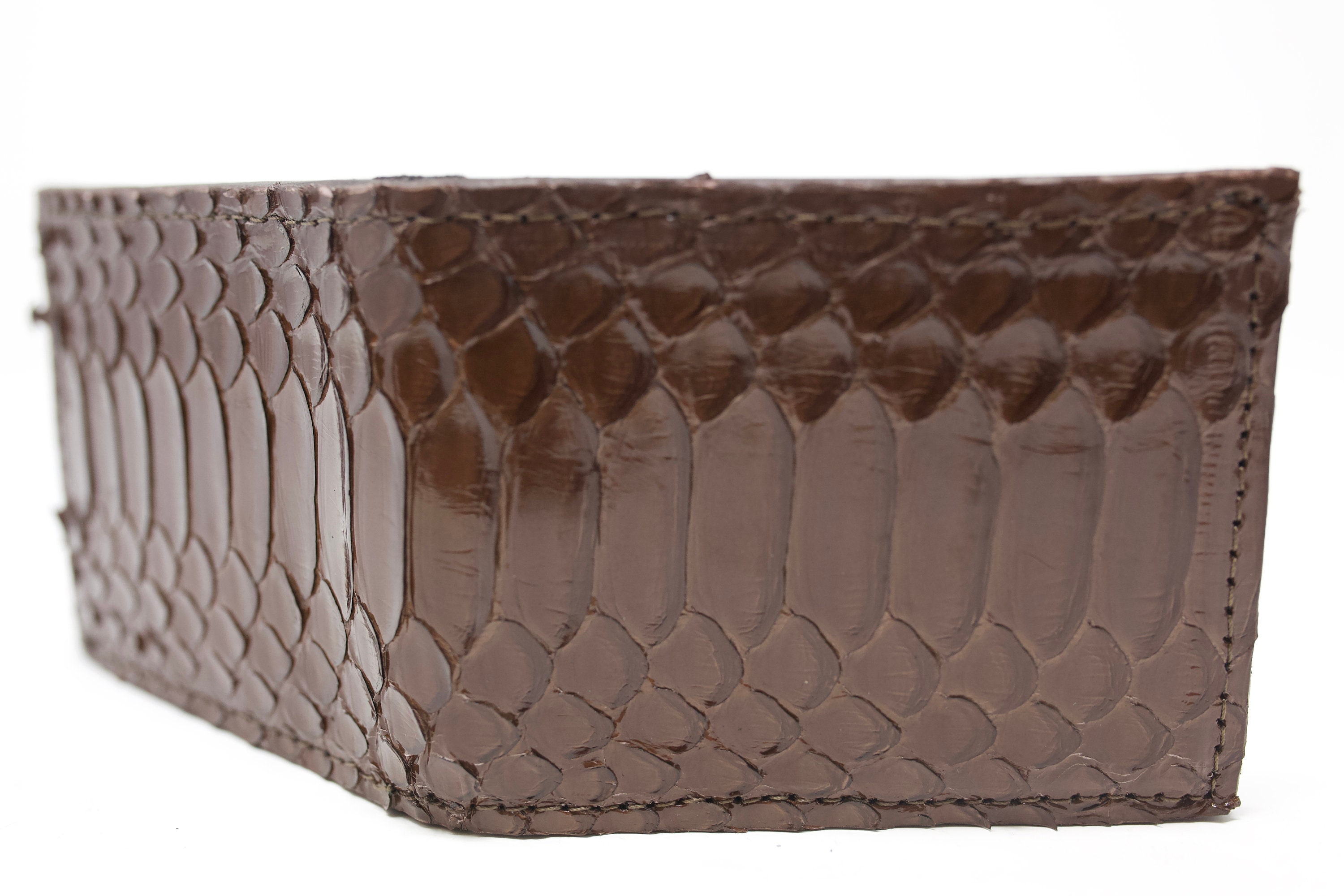 Large Milo Wallet - Brown Python Print - Sézane