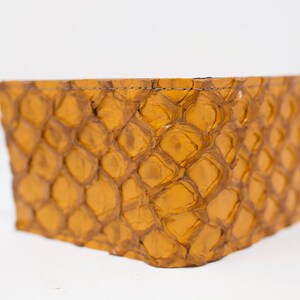 Cartera de pescado Pirarucu, Cartera exótica, Cartera de cuero, Cartera de pescado, Cartera hecha a mano