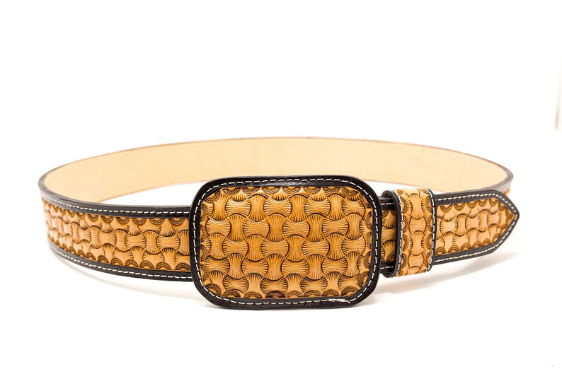 Leather Tooled Belt