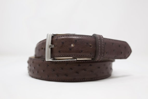 Brown Ostrich Belt