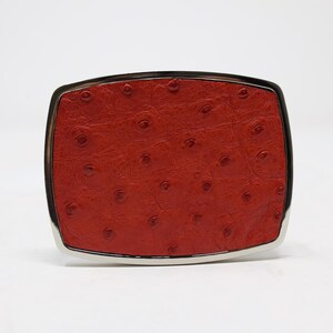 Ostrich Belt Buckle, Exotic Belt Buckle, ( 1.5'') Removable Western Buckle