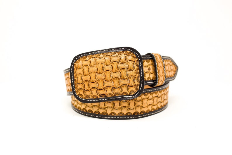 Leather Tooled Belt