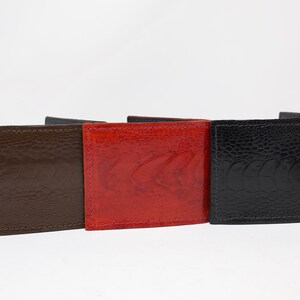 Cartera de pierna de avestruz, cartera exótica, cartera hecha a mano, cartera de lujo, cartera personalizada, piel de avestruz