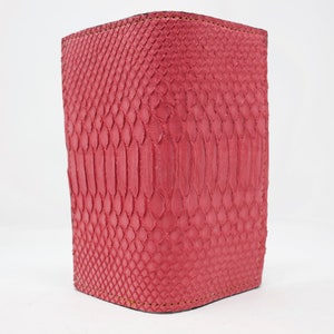 Cartera larga de serpiente, cartera de cuero, cartera exótica