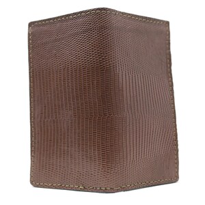 Cartera larga de piel de lagarto