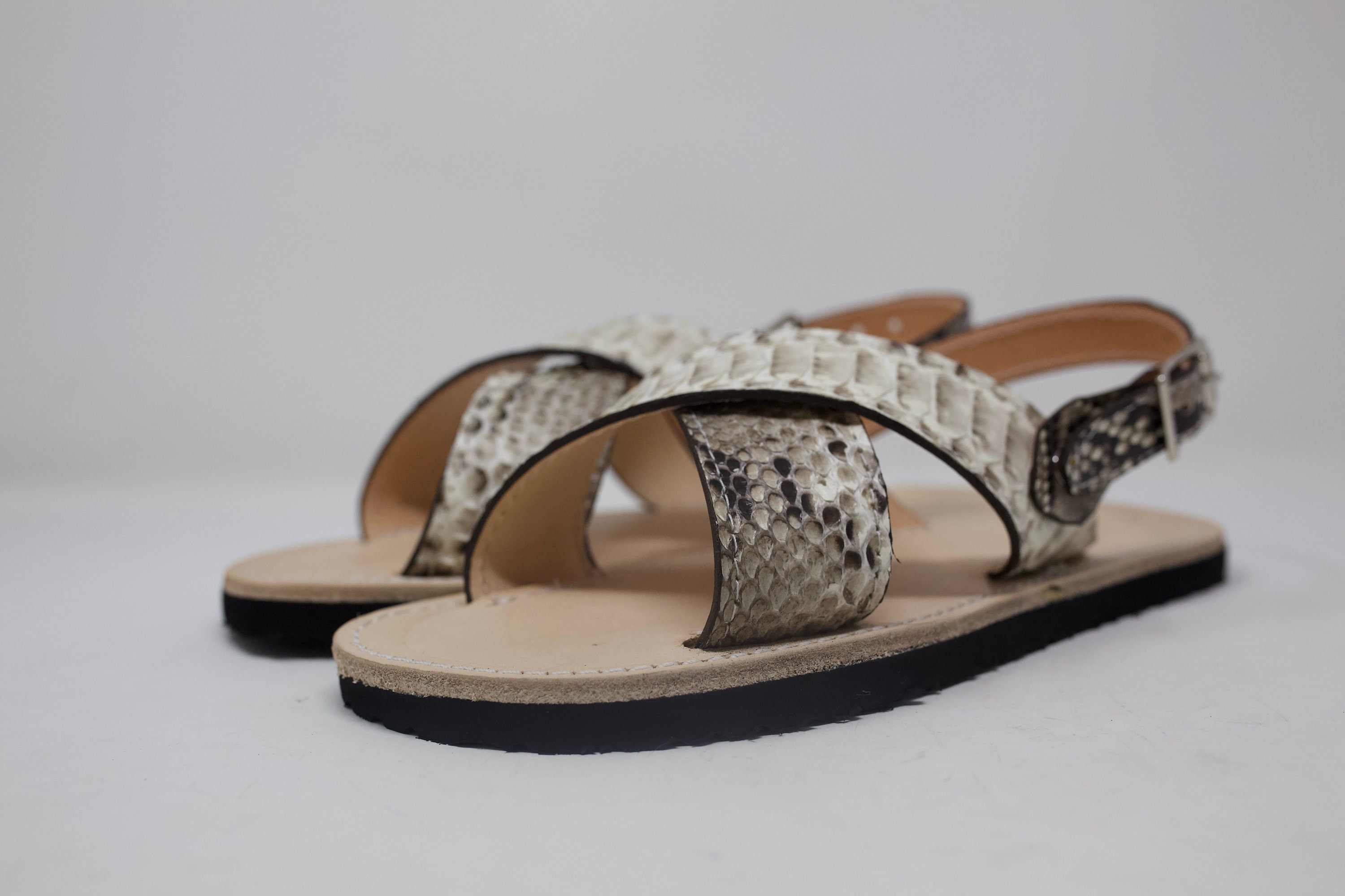 Exotic Leather Sandal, Huarache Sandal, Snake Sandal