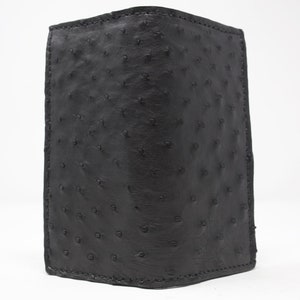 Cartera Larga Avestruz Negra