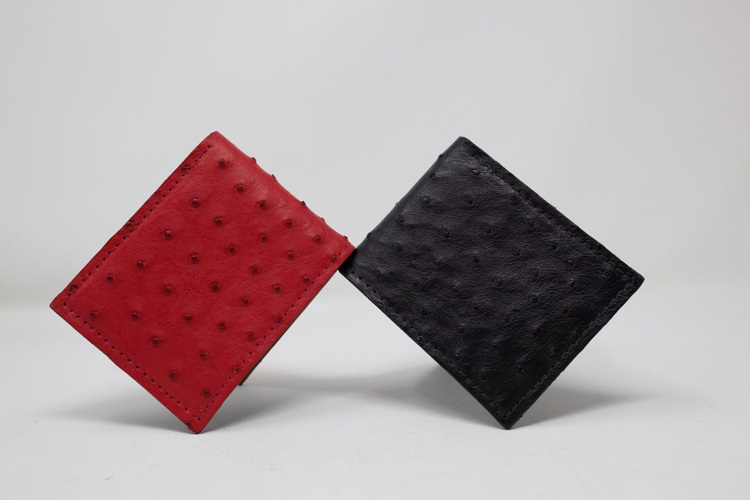 Ostrich Wallet, Exotic Wallet, Handmade Wallet, Luxury Wallet