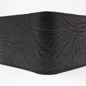 Cartera de tiburón negro, cartera exótica, cartera de lujo