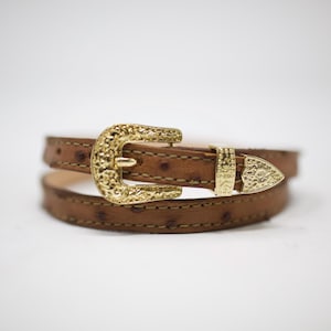 Banda de sombrero de avestruz, banda de sombrero de cuero exótico, Toquilla, (1/4'') Banda de sombrero occidental