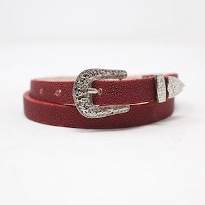 Banda para sombrero de raya, banda para sombrero de cuero exótico, toquilla, banda para sombrero occidental (1/4'')
